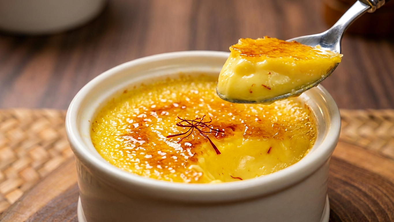 Saffron Crème Brûlée | Ninja Foodi Easy Dessert