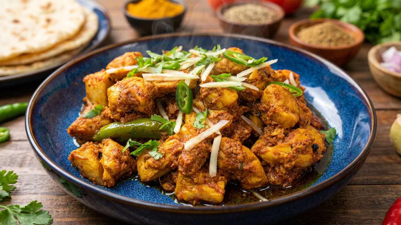 Chicken Karahi With Bold Ginger Garlic Flavor