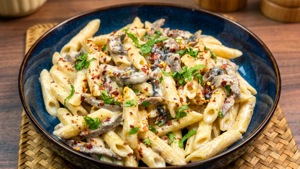 Creamy Beef & Mushroom Pasta